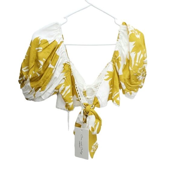 NWT One And Only Mustard Yellow Floral Prairie - Picture 8 of 9